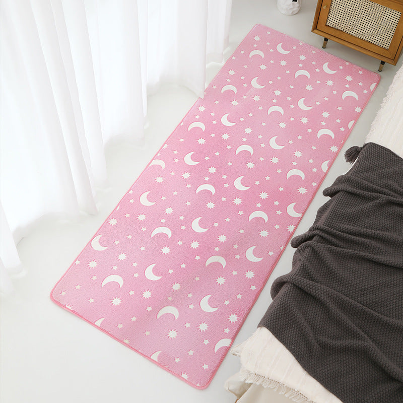 Bedroom Bed Blanket Simple Room Floor Mat Tea