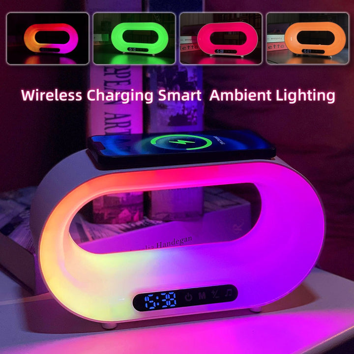 SmartCharge™  Multi-function 3 In 1 RGB LED Wireless Charger With Clock