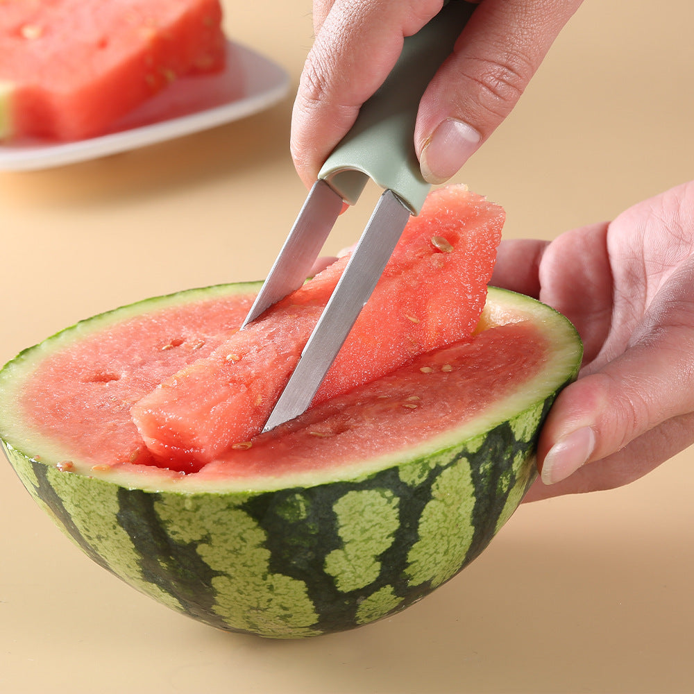 Three-in-one Stainless Steel Fruit Cutting Gadget