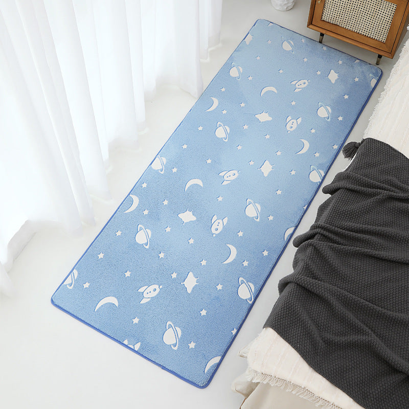 Bedroom Bed Blanket Simple Room Floor Mat Tea