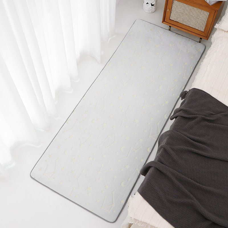 Bedroom Bed Blanket Simple Room Floor Mat Tea